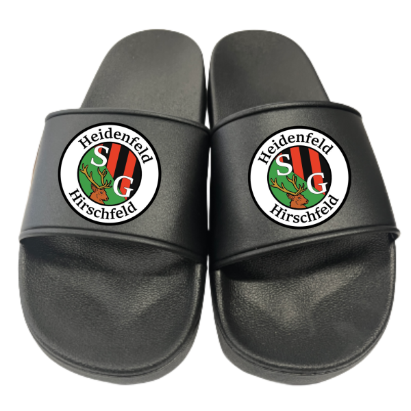 Badeschuhe Badelatschen schwarz SG Logo